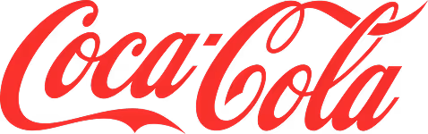 Coca-Cola logo in classic red cursive script.