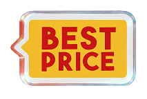 Yellow and red label with the text Best Price.