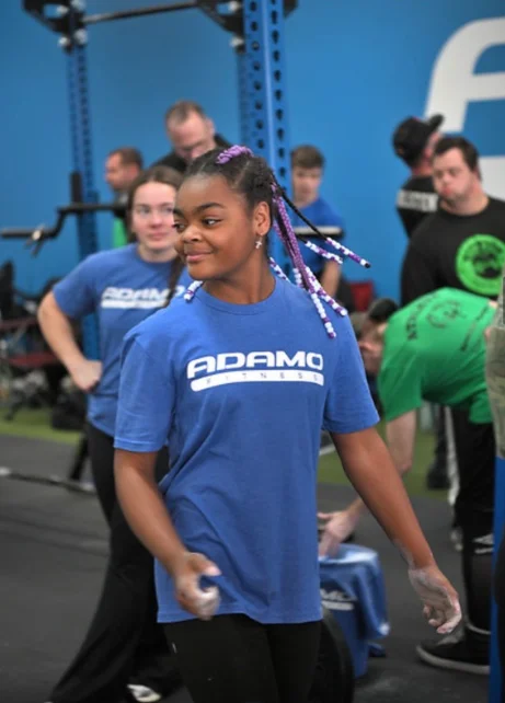 Violet, young Special Olympics athlete at Adamo Fitness