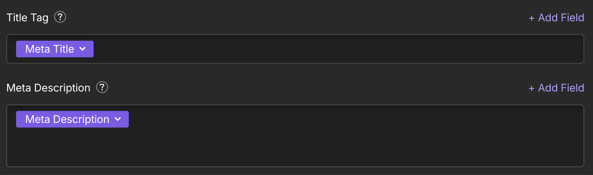 Webflow Collections Meta Data
