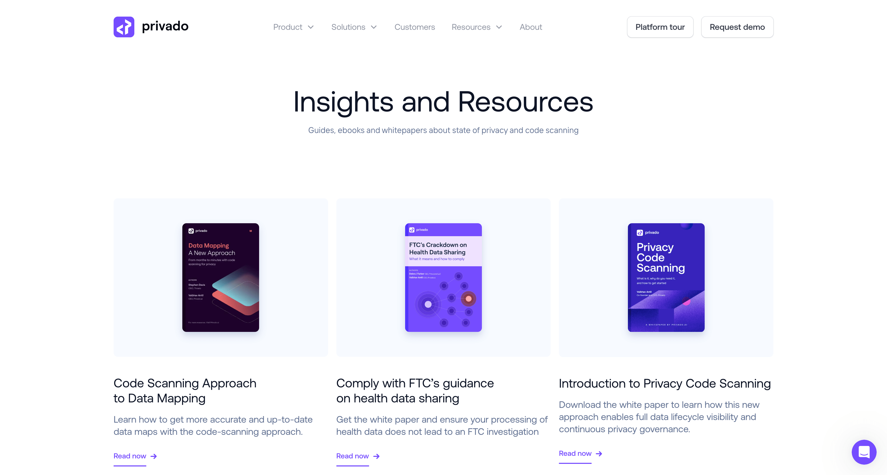 Privado Resource Page Screenshot