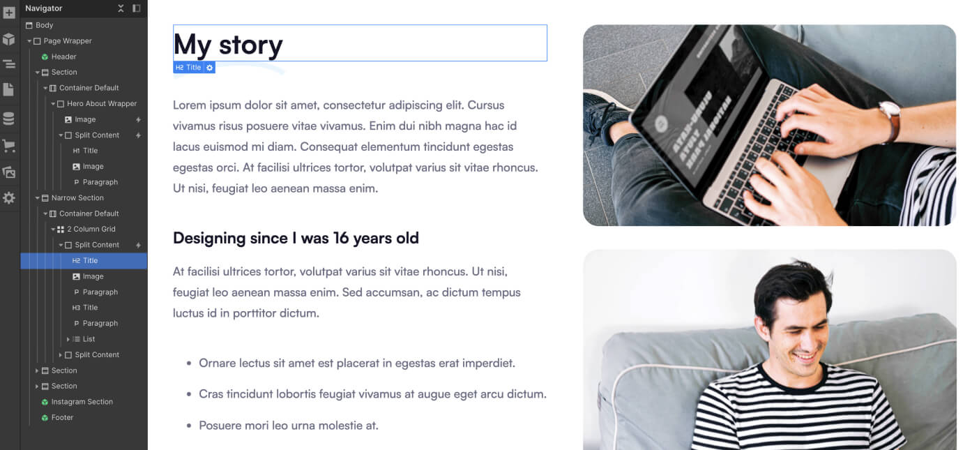 Static Content - You X Webflow Template