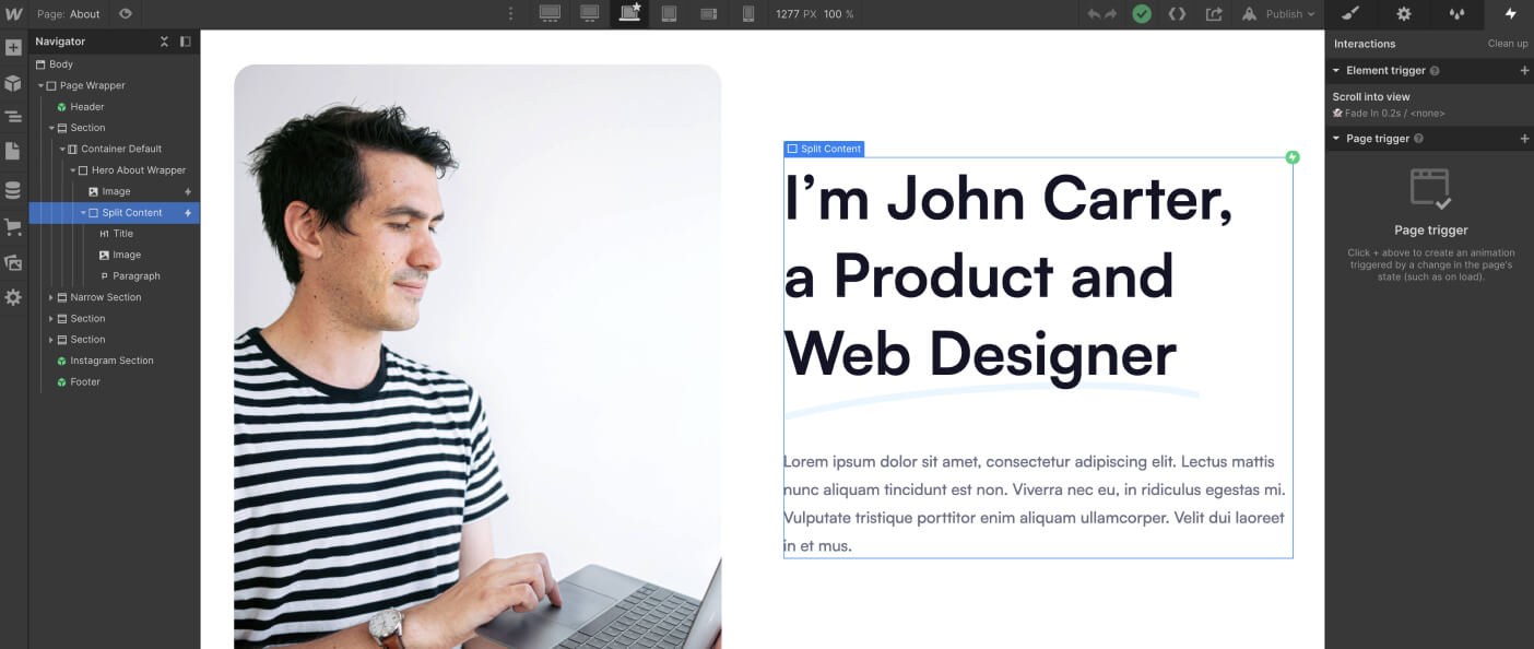 Animations - You X Webflow Template