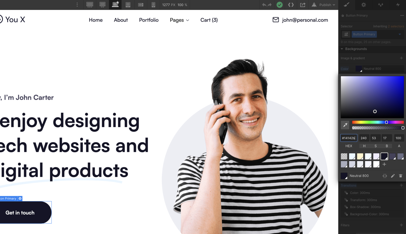 Colors - You X Webflow Template