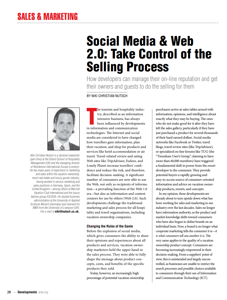 ARDA Developments Magazine — Published Article — Niki Christian Nutsch