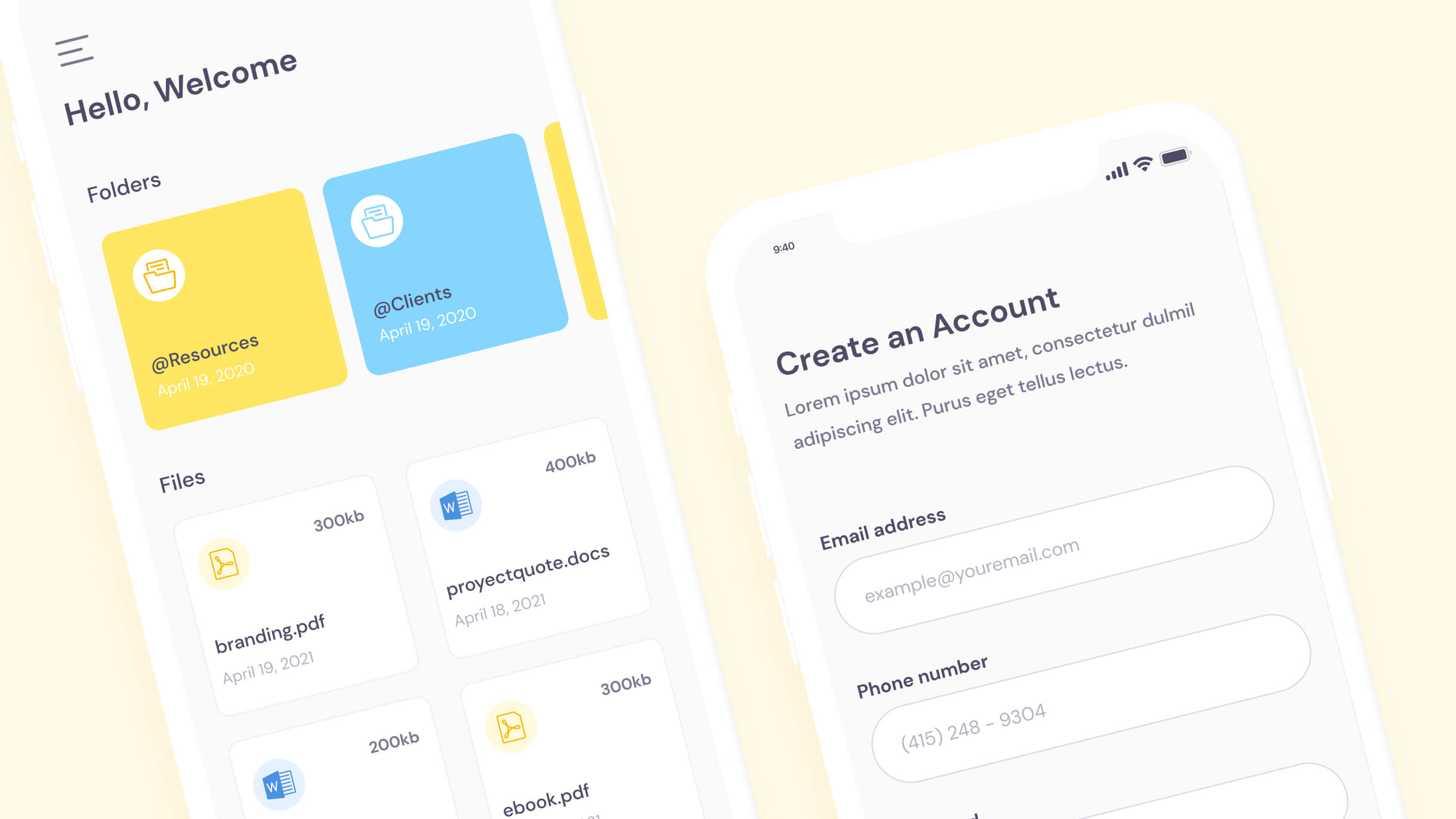 File Manager Mobile App Design