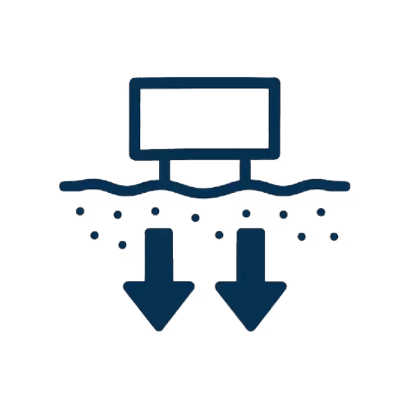 Icon showing a base layer being installed 