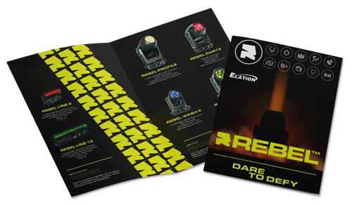 Titelseite des Elation Rebel Series Katalogs