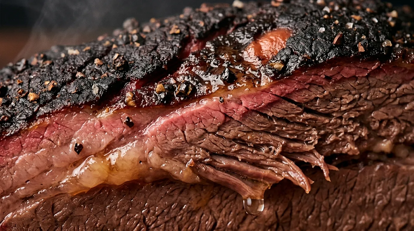 wine with smoked brisket