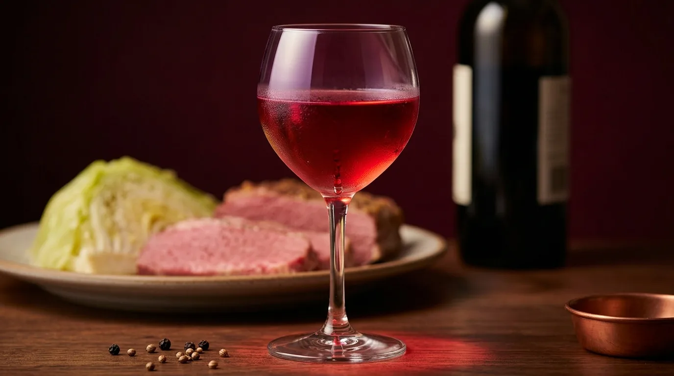 red wine with corned beef