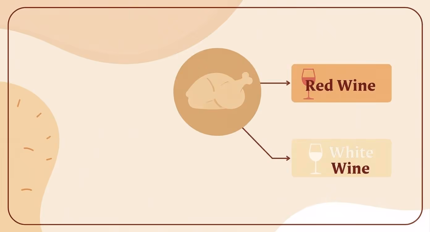 Infographic about wine pairing turkey
