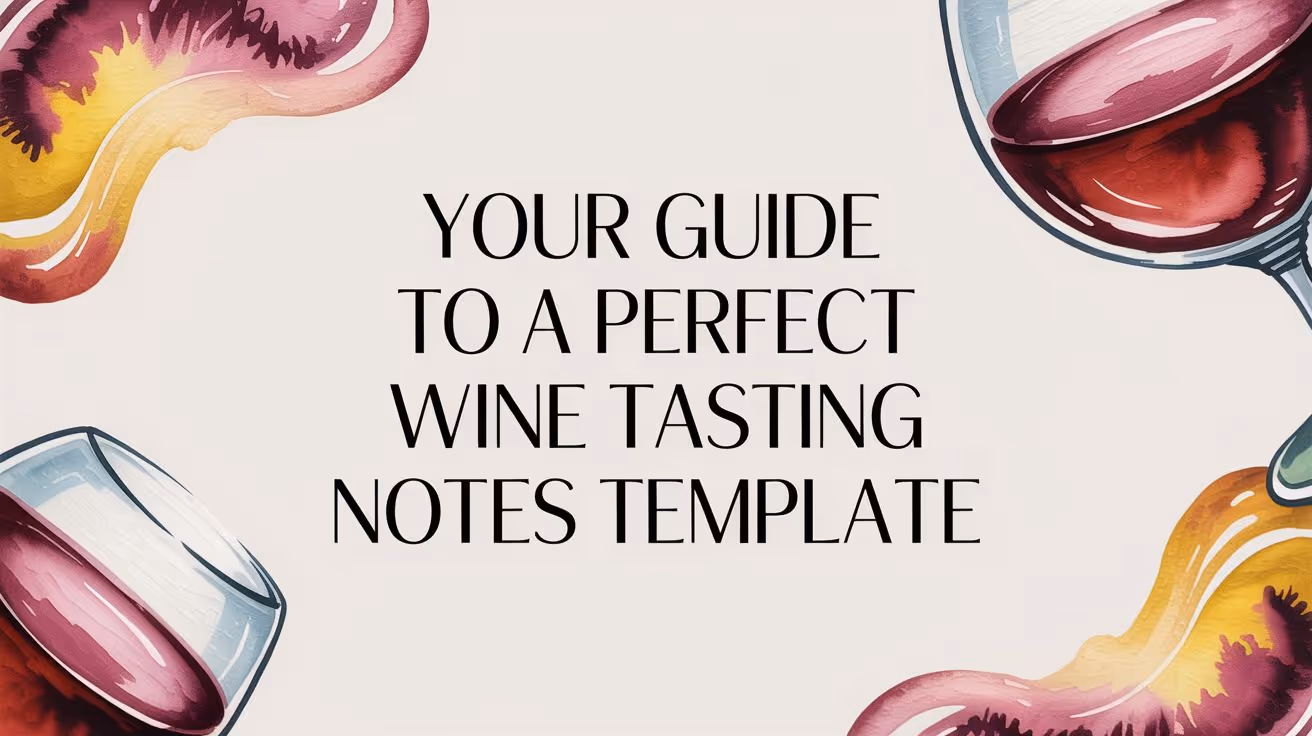 Your Guide to a Perfect Wine Tasting Notes Template
