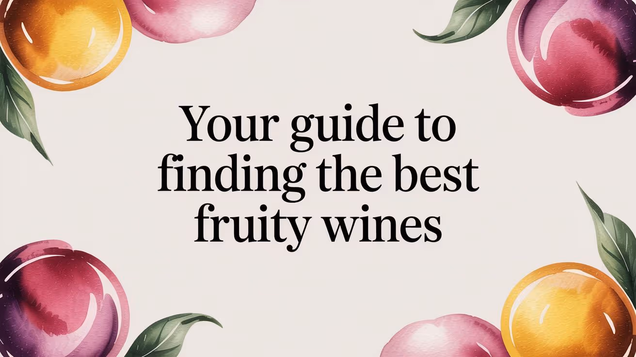 Your Guide to Finding the Best Fruity Wines