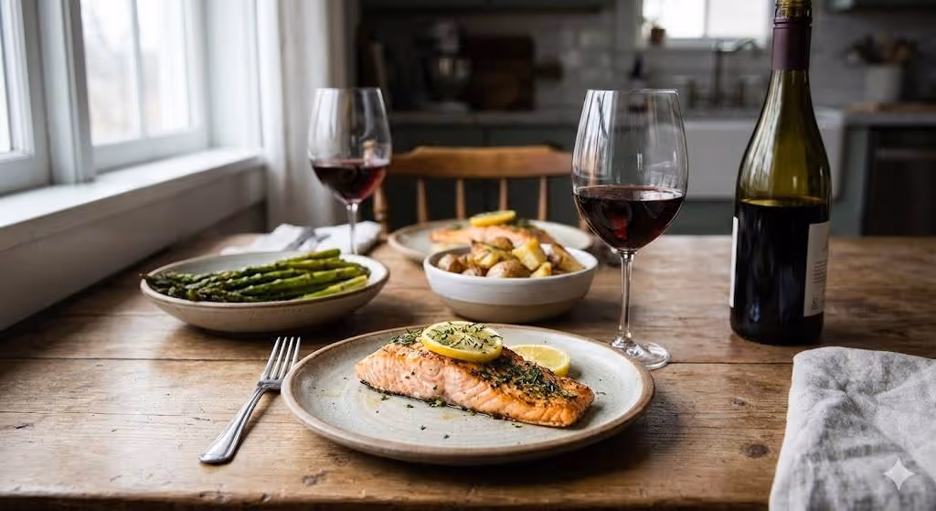 Best Wine for Salmon Nights, easy picks for grilled, teriyaki, and smoked salmon