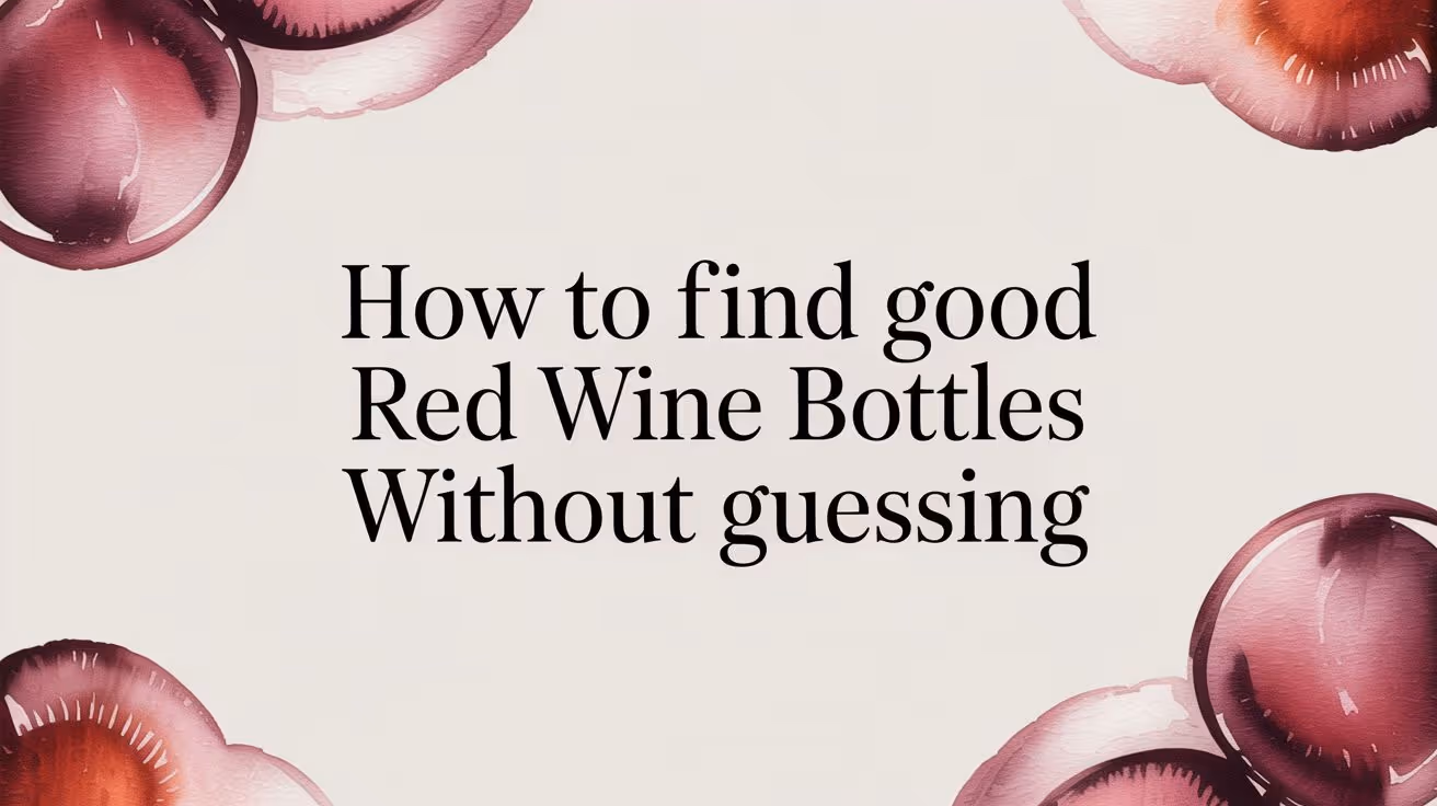 Finding a Good Red Wine Bottle Is Easy
