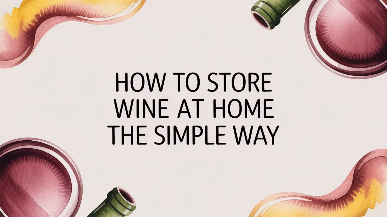 How to Store Wine at Home the Simple Way