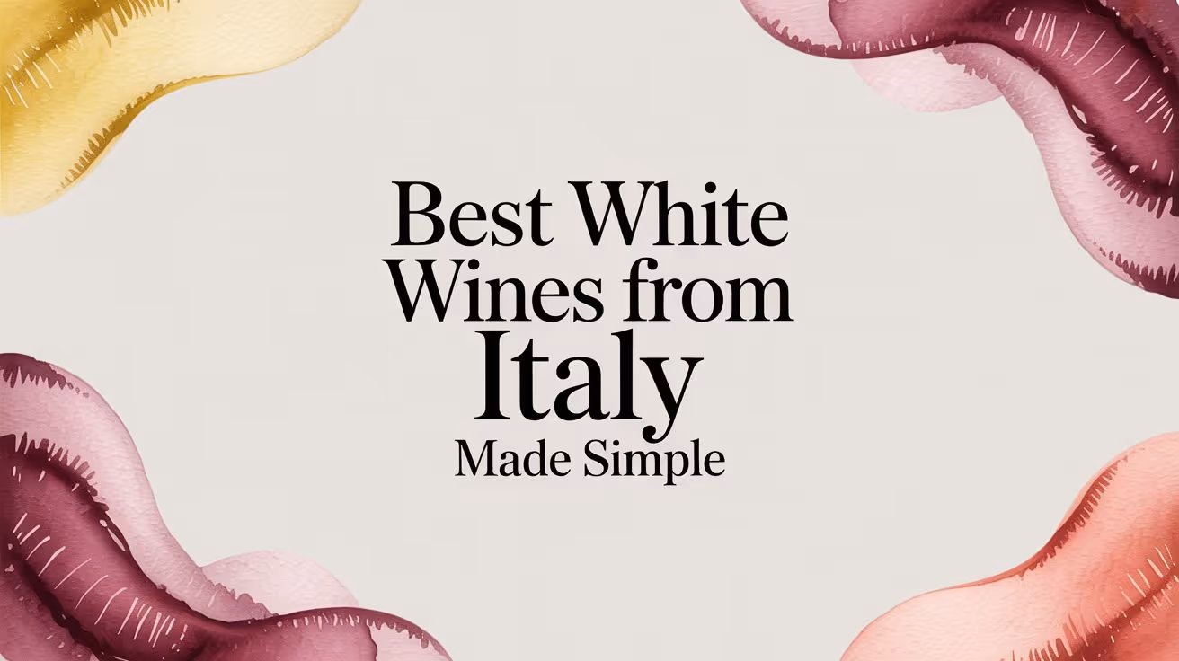 Best White Wines from Italy Made Simple