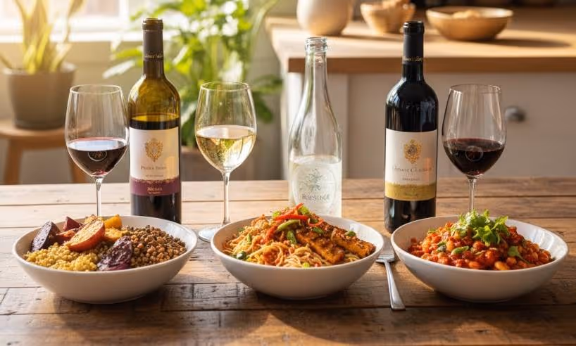 Plant-Based Wine Pairing for Bowls (Taste Map)