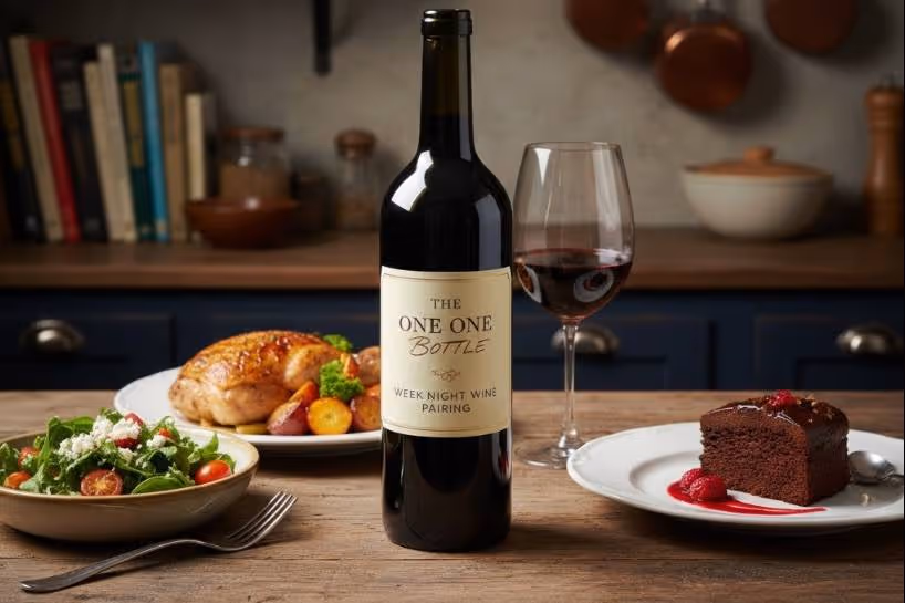 How to pick a single bottle that pairs with a three course weeknight dinner using Sommy.