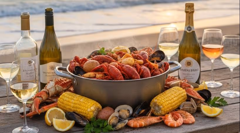 Wine for a Seafood Boil: Easy Picks for Old Bay, Butter, Lemon, and Heat