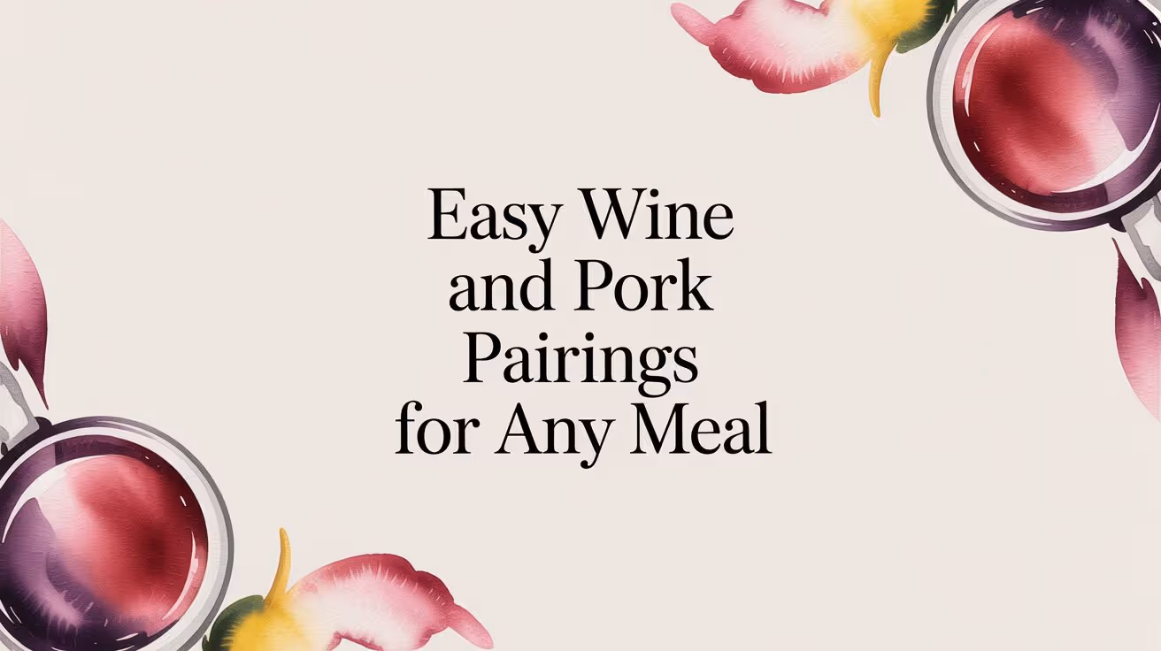 Easy Wine and Pork Pairings