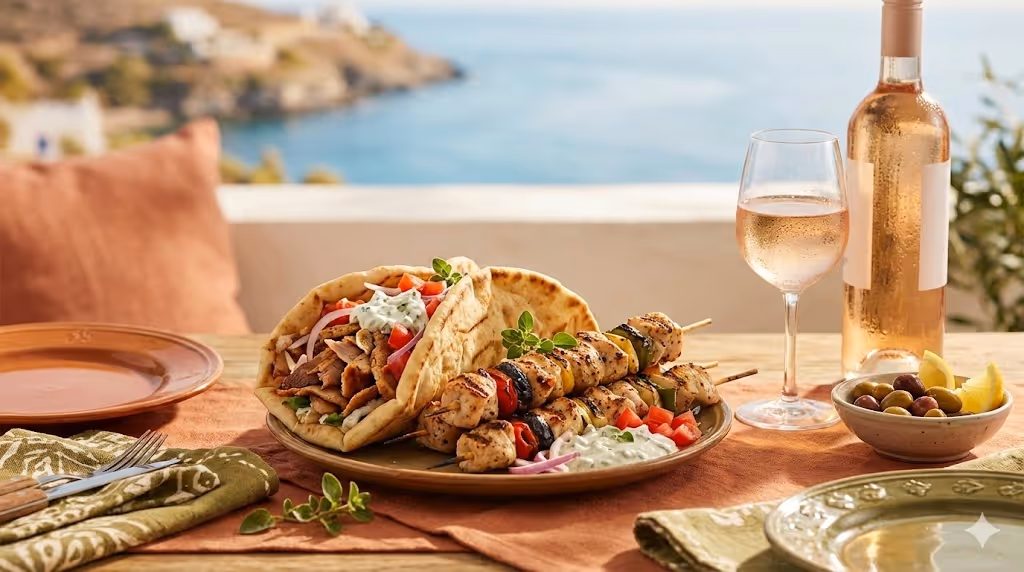 Best Wine for Greek Gyros and Souvlaki