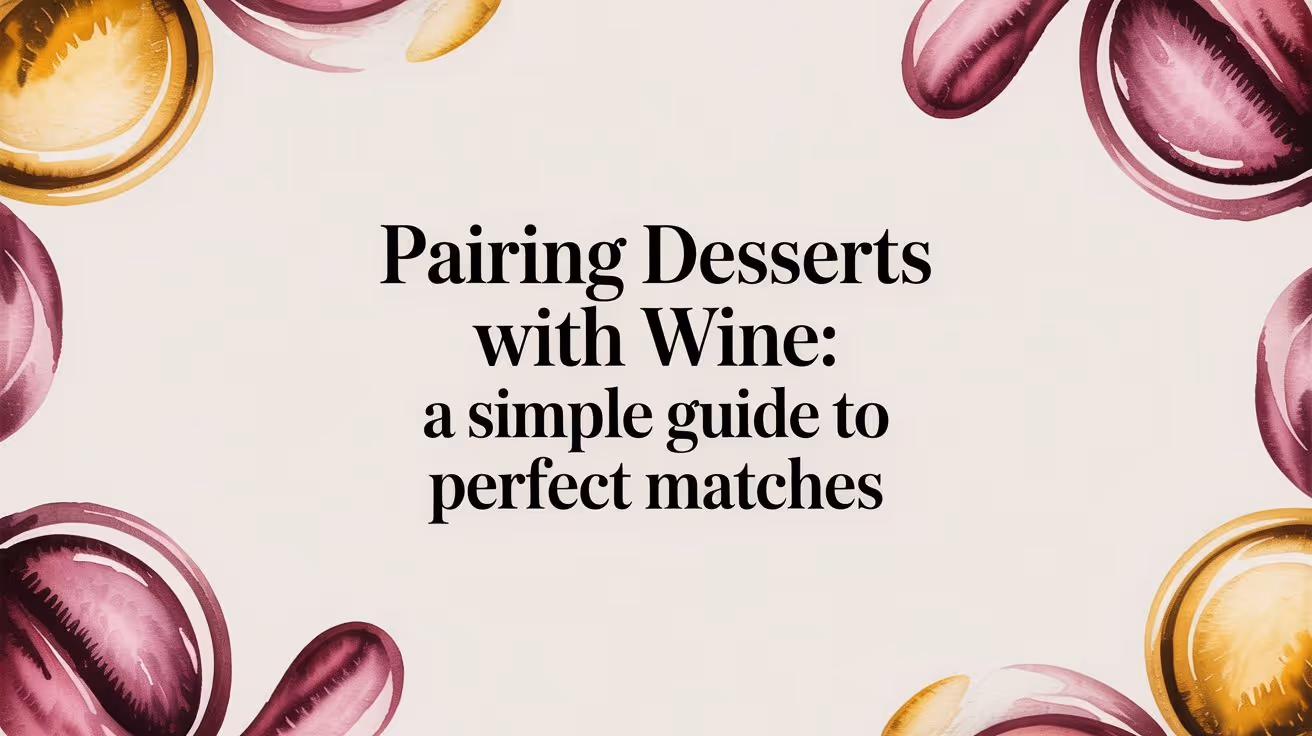 A Simple Guide to Pairing Desserts with Wine