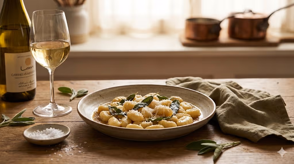 Best Wine for Gnocchi Dinner (Butter, Tomato, Gorgonzola)