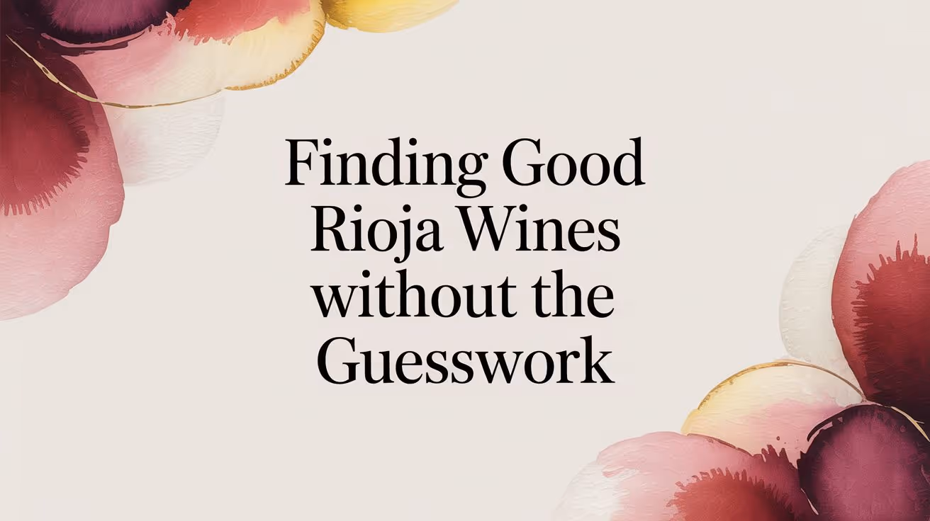 Find Good Rioja Wines Without the Guesswork