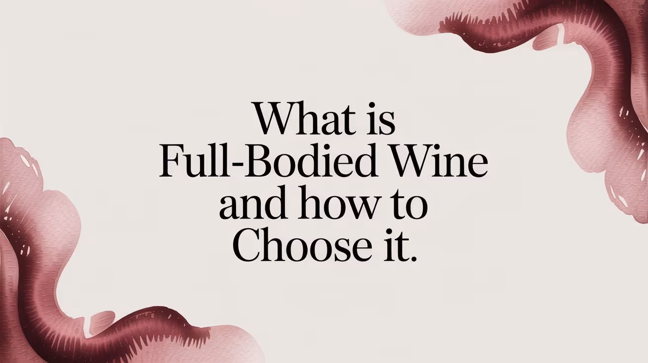 What is full-bodied wine? A simple guide.