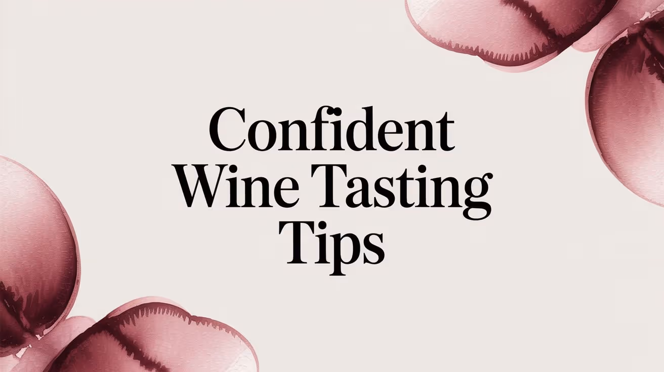 Confident Wine Tasting Tips