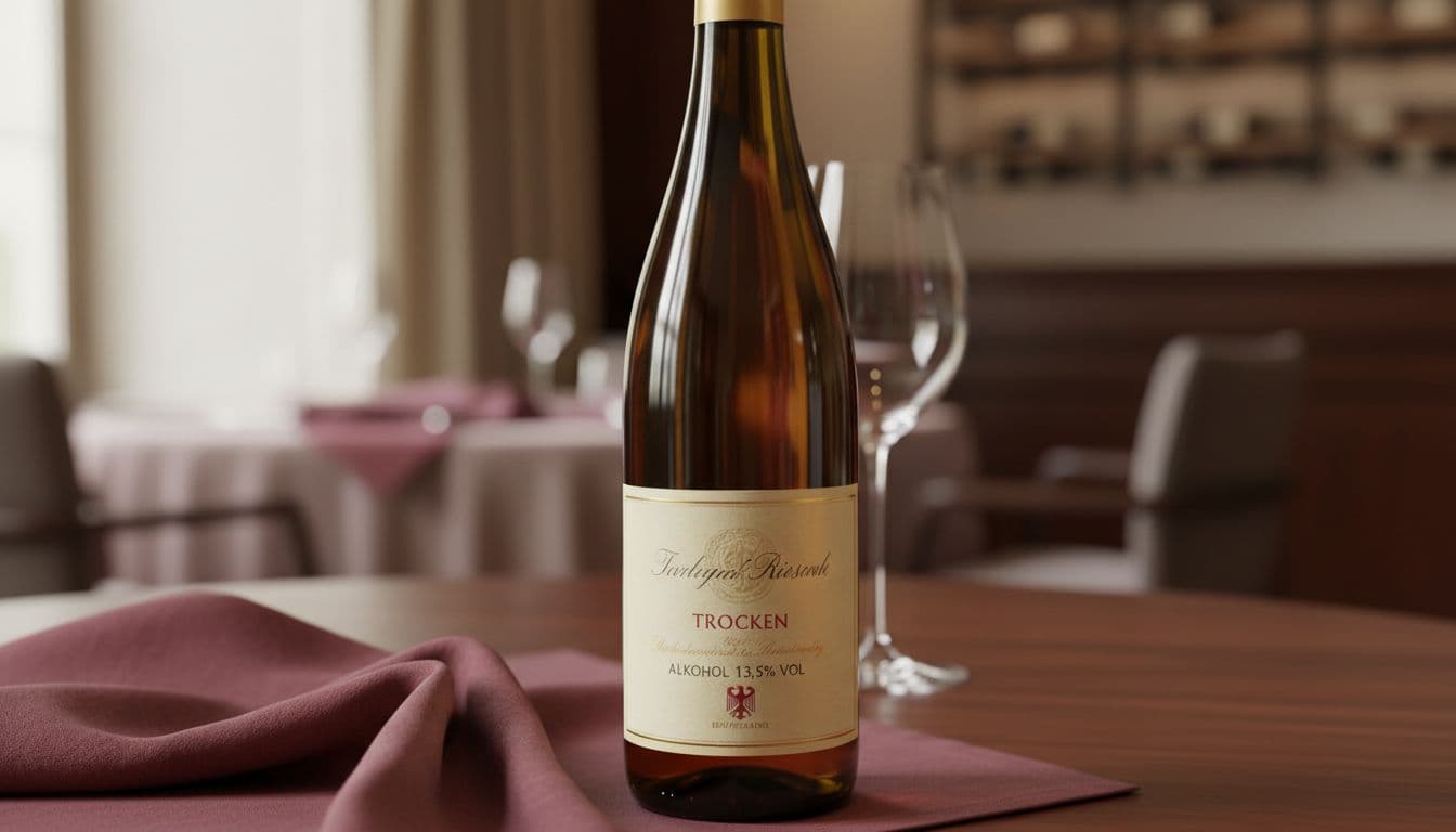 dry riesling bottle label clues