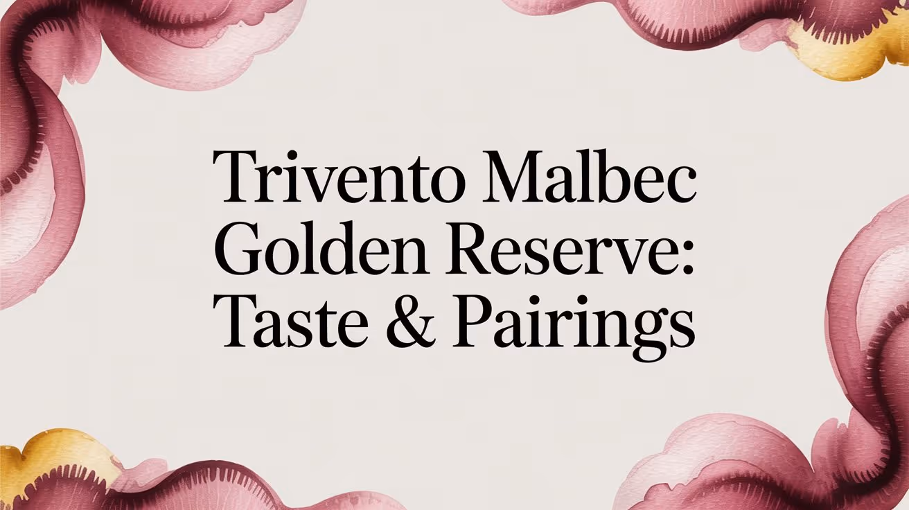 Trivento Malbec Golden Reserve: Taste & Pairings