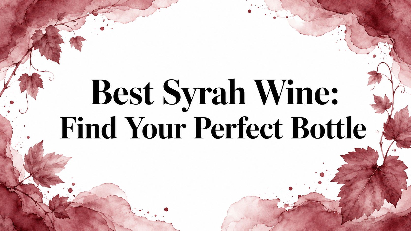 Best Syrah Wine: Find Your Perfect Bottle