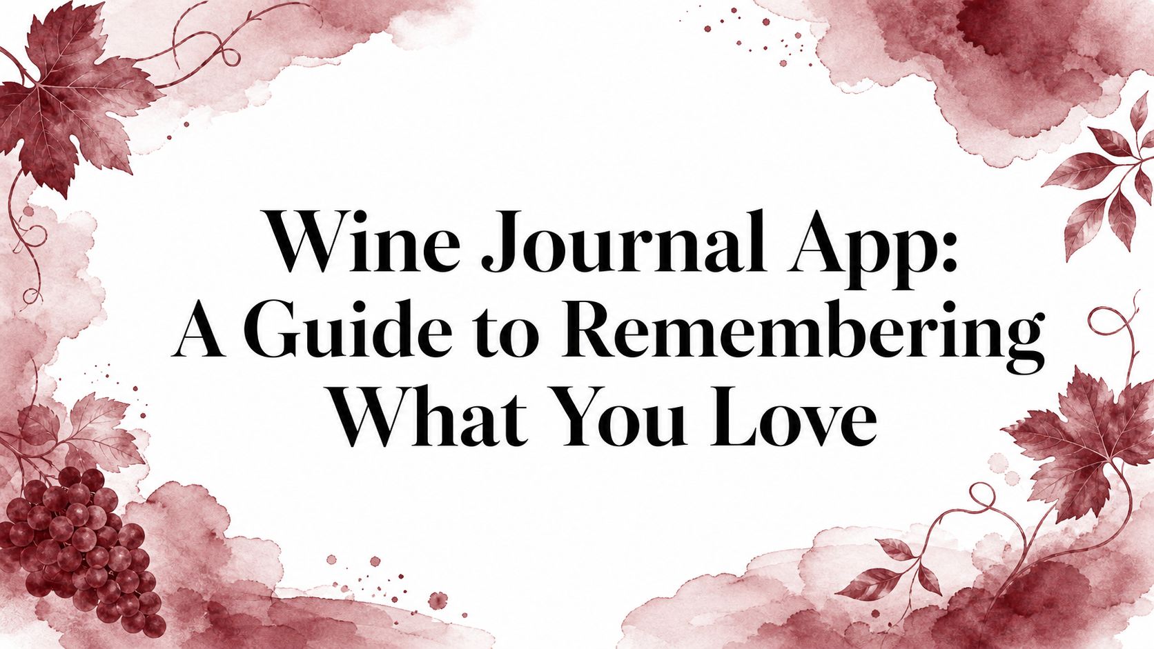 Wine Journal App for Better Wine Choices