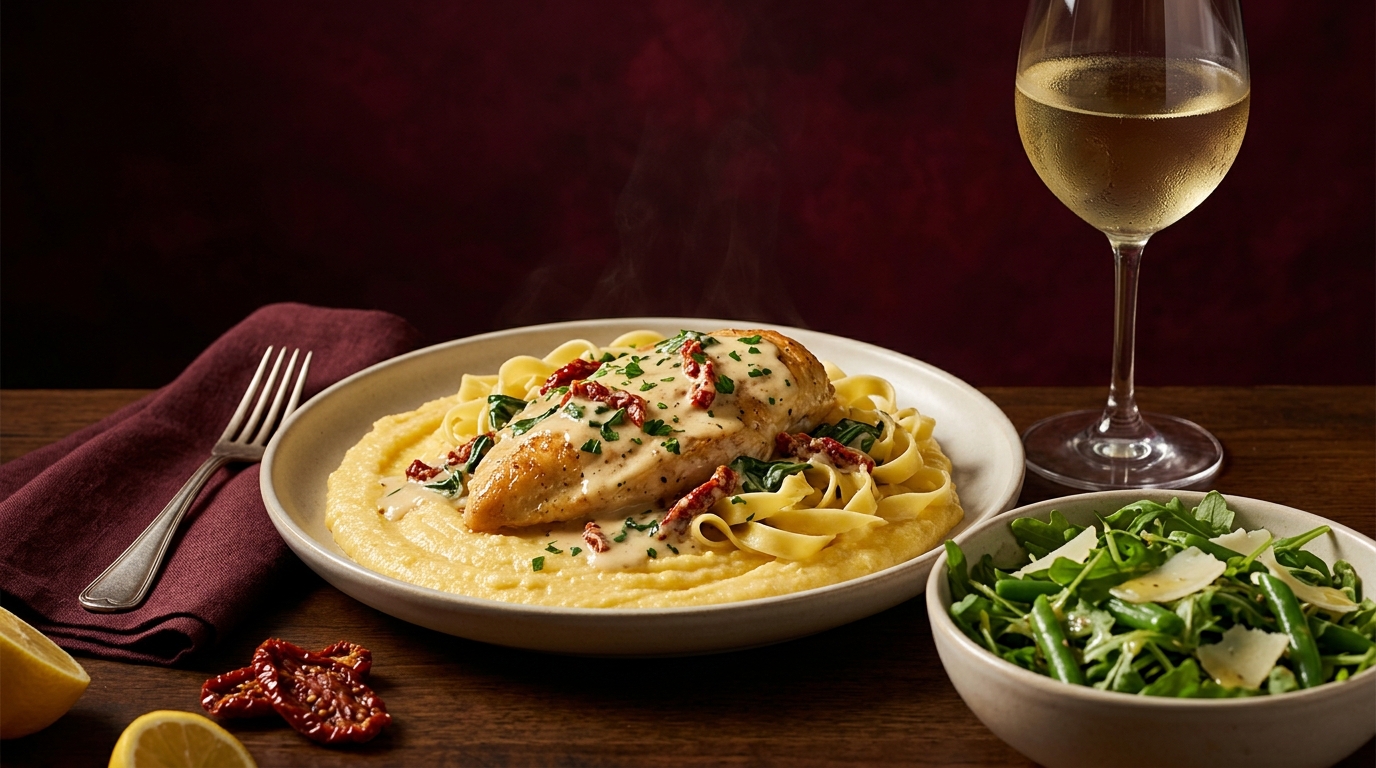 sides and wine for Tuscan chicken