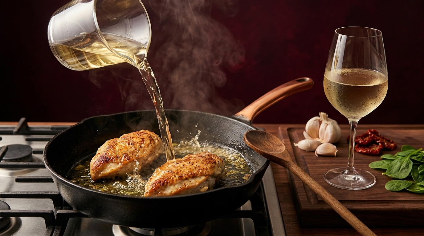 white wine for creamy Tuscan chicken