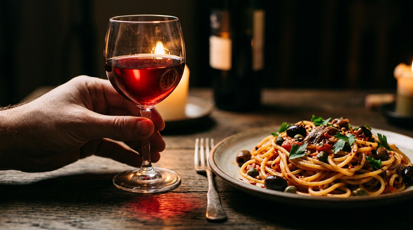 red wine for puttanesca
