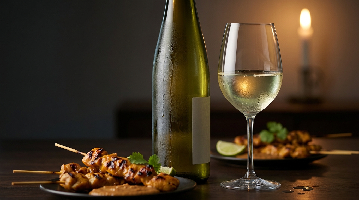 best wine for chicken satay