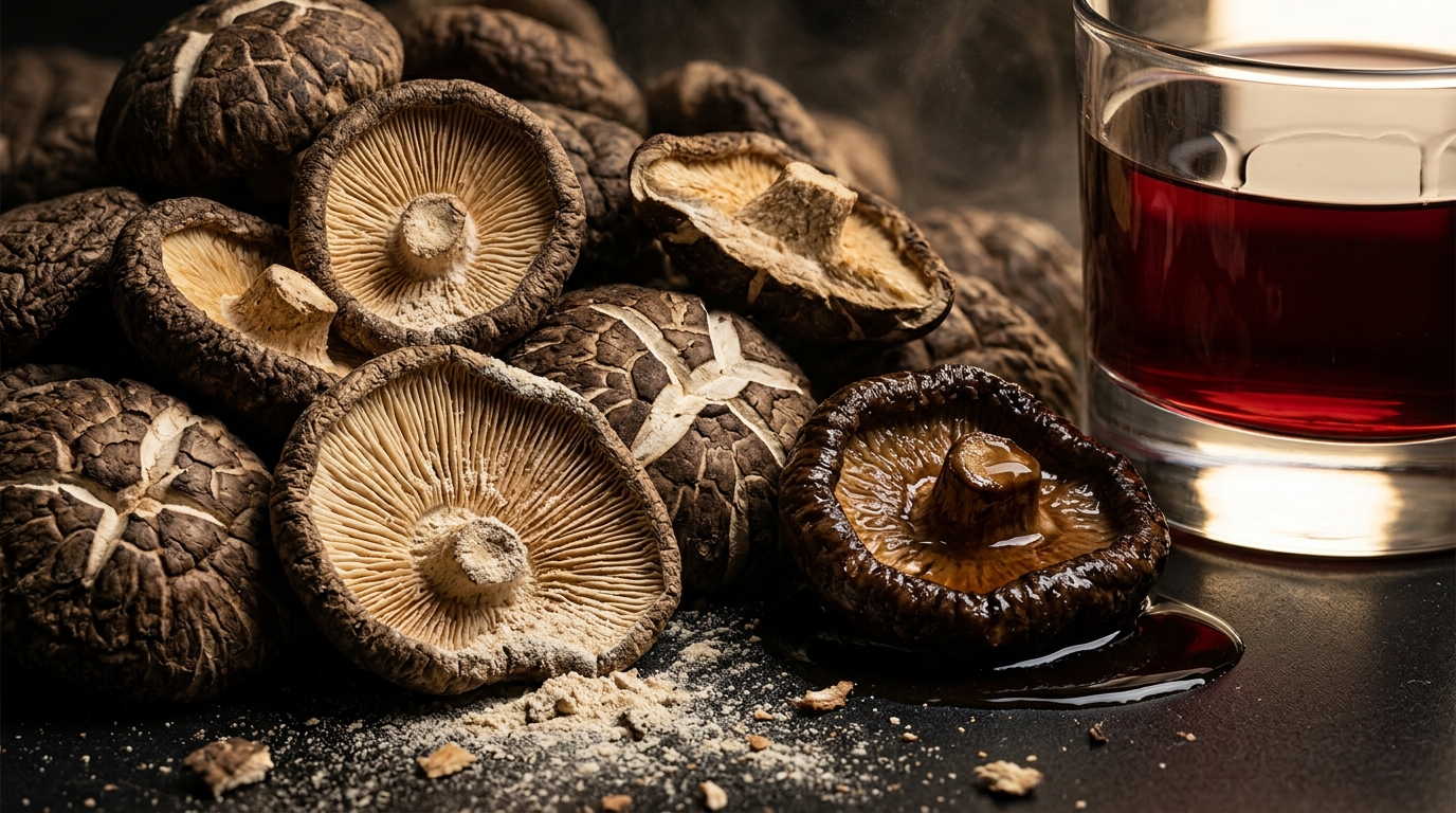 mushrooms and red wine umami pairing