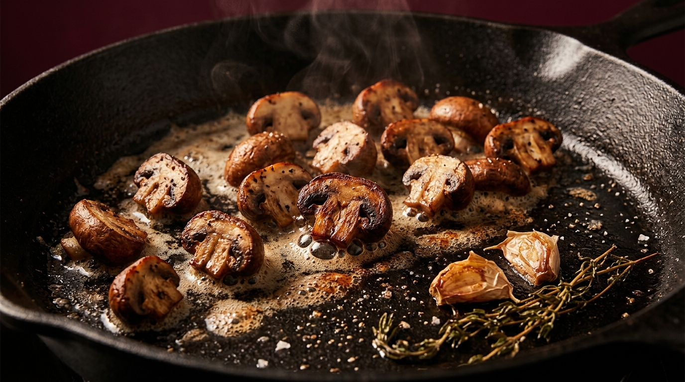 mushroom cooking method wine pairing