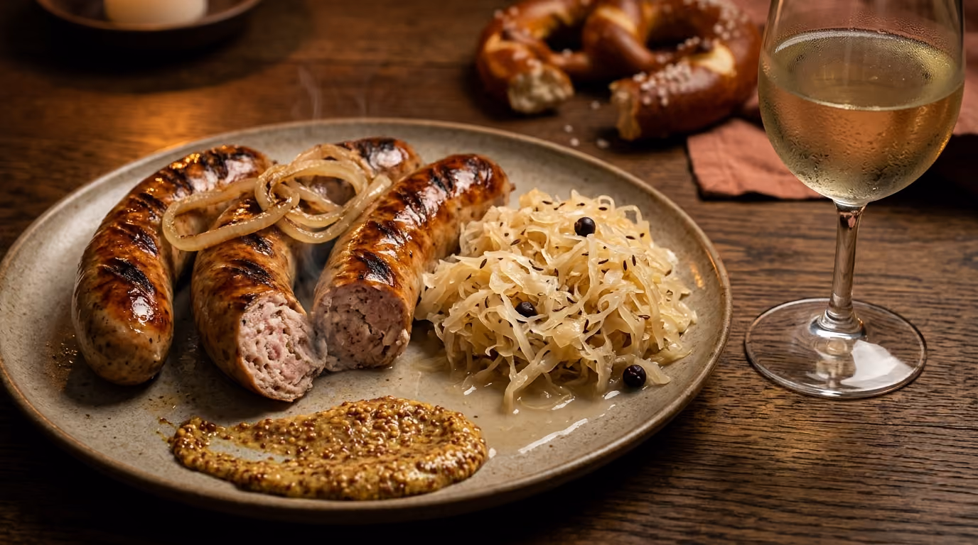 Wine for Bratwurst and Sauerkraut, Solved