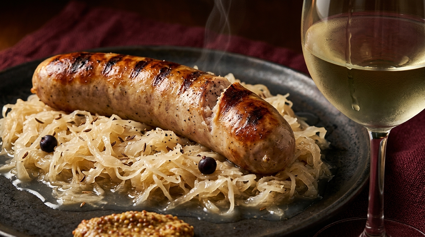 wine for bratwurst and sauerkraut