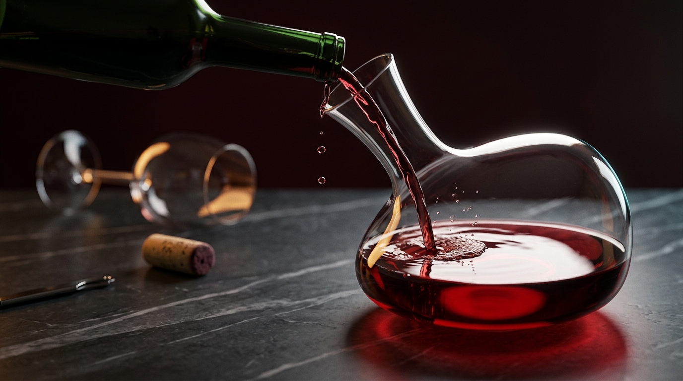 decanting wine to make it smoother