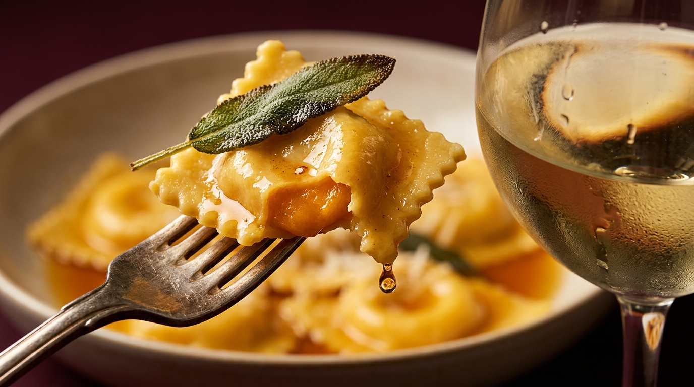 butternut squash ravioli wine pairing