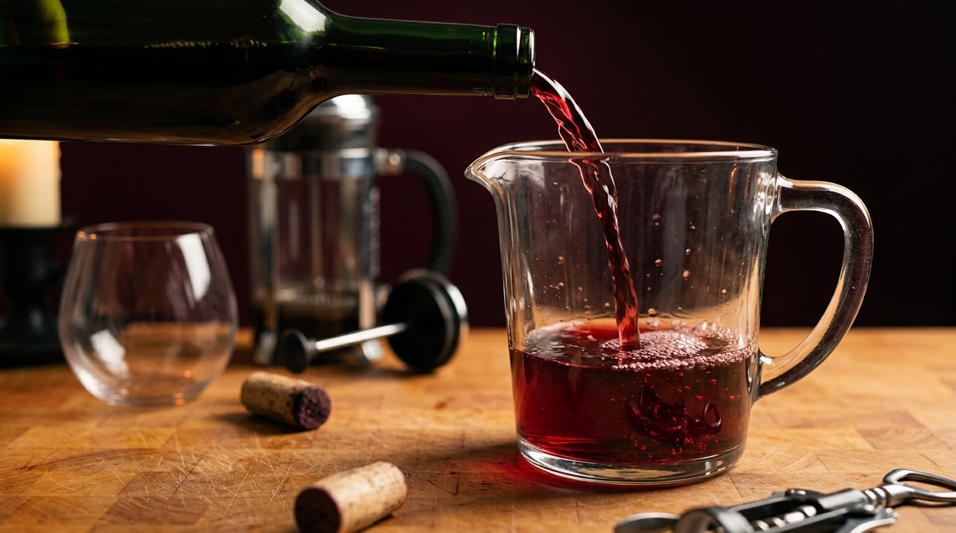decanting wine without a decanter