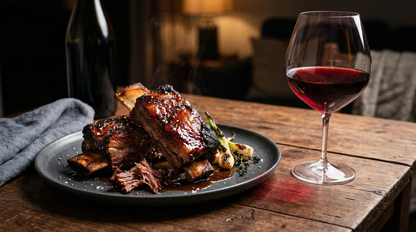 food pairing with smooth red wine