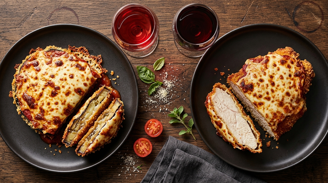 eggplant parmesan vs chicken parmesan wine