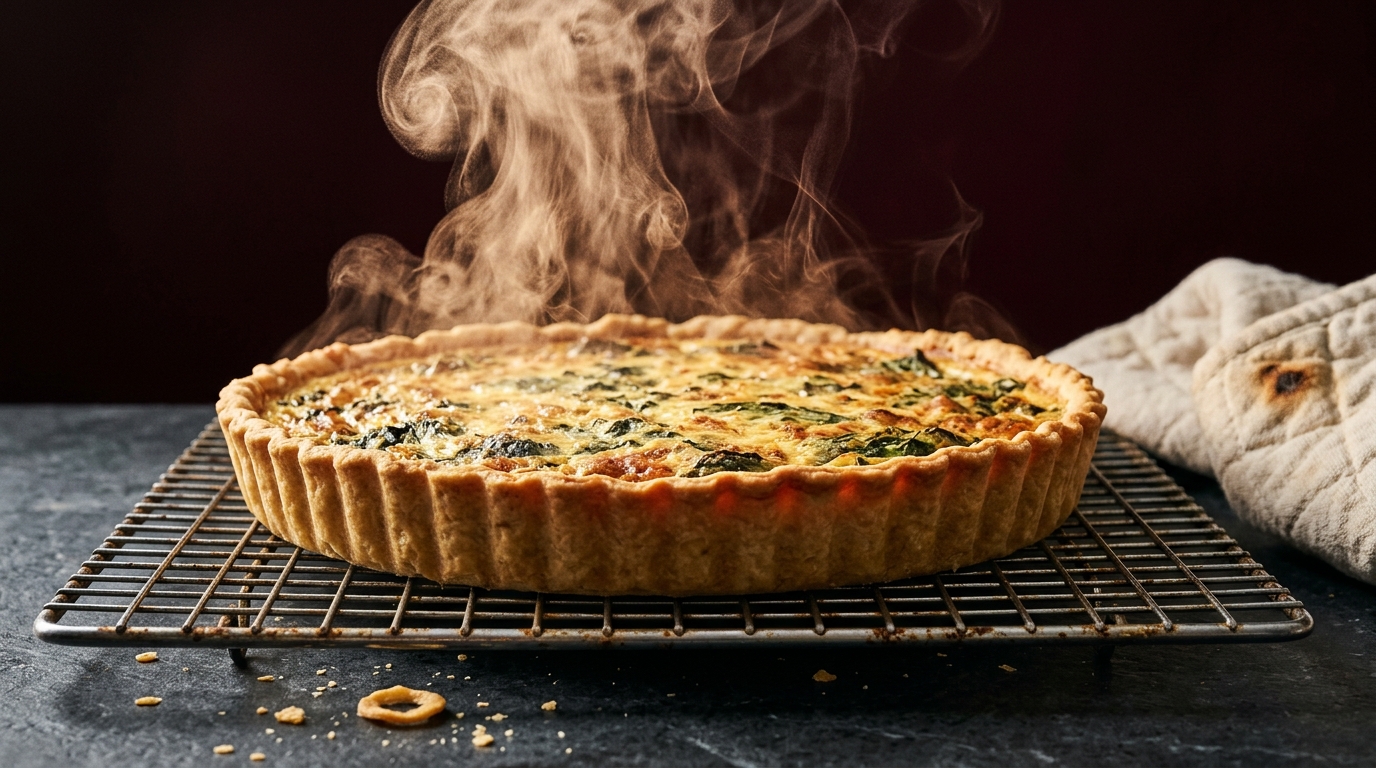 quiche served warm