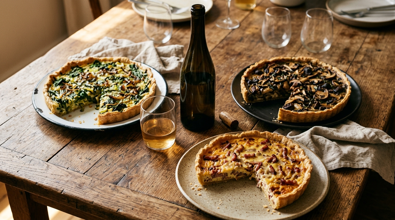 choosing wine for quiche